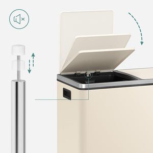 Alice skraldespand | 2x30 L - Beige