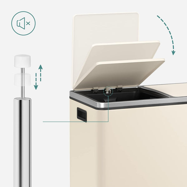 Alice skraldespand | 2x30 L - Beige