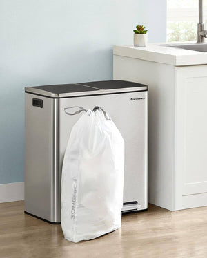 Skraldeposer med snøreluk - 30 L - hvid - 45 poser Skraldeposer Songmics