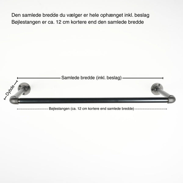 Bøjlestang SARA sort