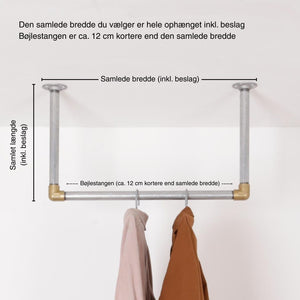 Bøjlestang WILLIAM sølv med messing