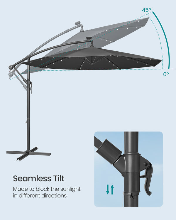 Liva parasol | Ø 300 cm - Grå