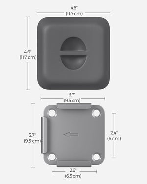 SONGMICS Blind Awning Metal Base Plate for the Support Post Metal Base Plate with Plastic Cap GSA004