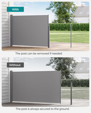 SONGMICS Blind Awning Metal Base Plate for the Support Post Metal Base Plate with Plastic Cap GSA004