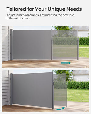 SONGMICS Blind Awning Metal Base Plate for the Support Post Metal Base Plate with Plastic Cap GSA004