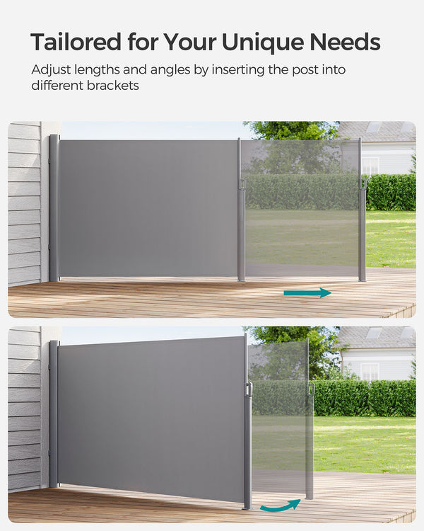 SONGMICS Blind Awning Metal Base Plate for the Support Post Metal Base Plate with Plastic Cap GSA004