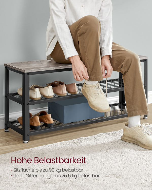Casper skobænk - Grå