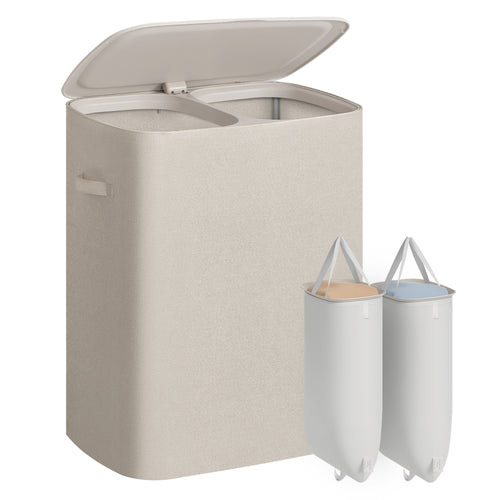 Mina vasketøjskurv | 2 rum, 160 L - Beige