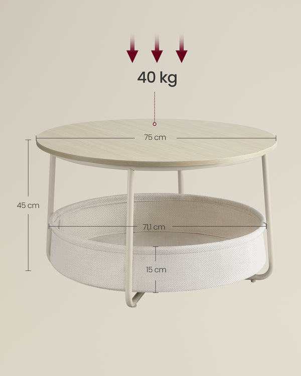 Athen sofabord - Beige/cremehvid