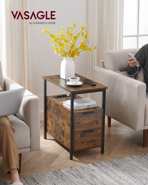 Ella senge- og sidebord - Rustik brun