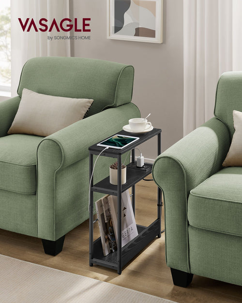 Ivy senge- og sidebord - Sort