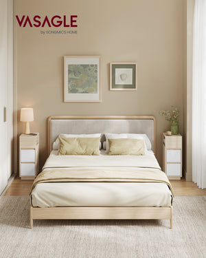 Leni senge- og sideborde | 2 stk. - Beige/hvid