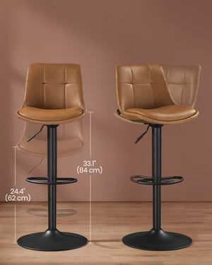 Thea barstole | 2 stk. - Brun