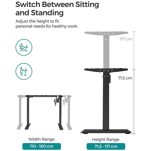 Tokyo skrivebords stel - Sort