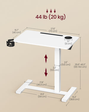 Liva mobilt skrivebord - Hvid