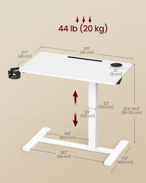 Elin mobilt skrivebord - Hvid