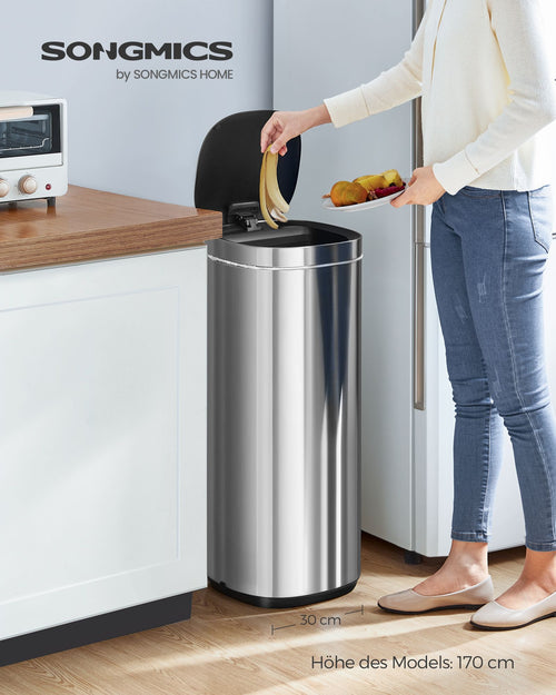 Astrid skraldespand | 50 L - Sølv