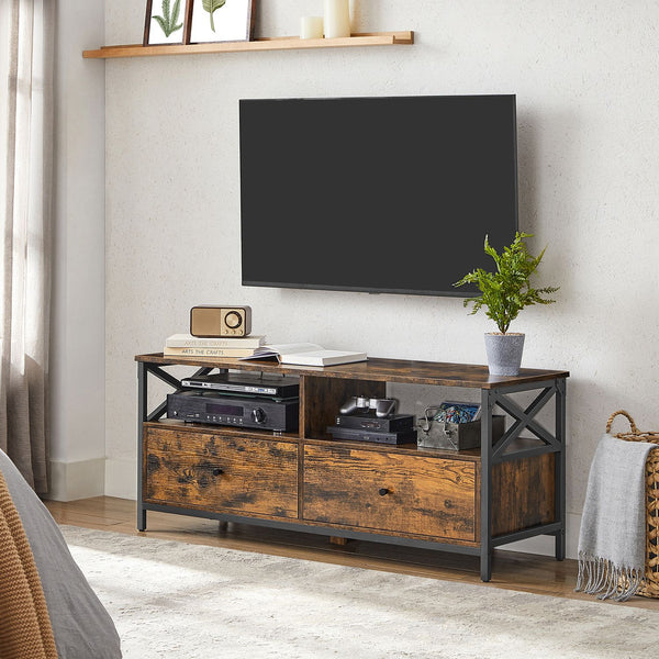 Liva TV-bord - Rustik brun/sort