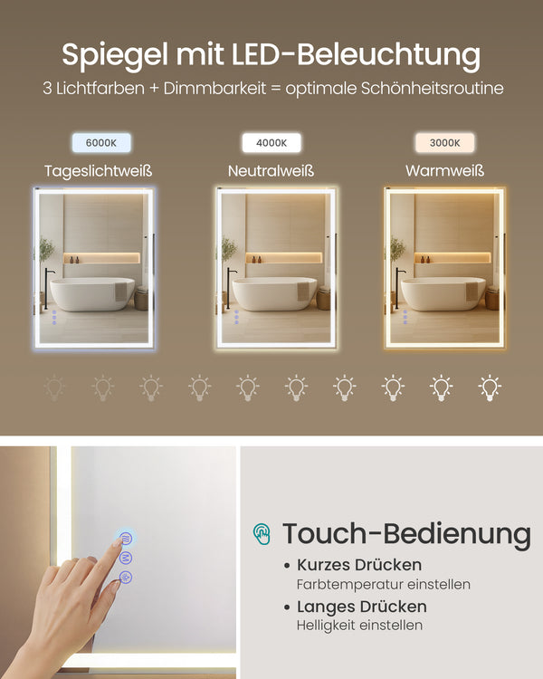 Liva spejl - Hvid