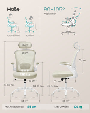 Lucca kontorstol - Beige