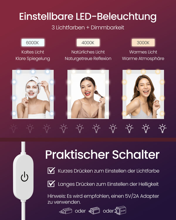 Elin sminkebord - Hvid