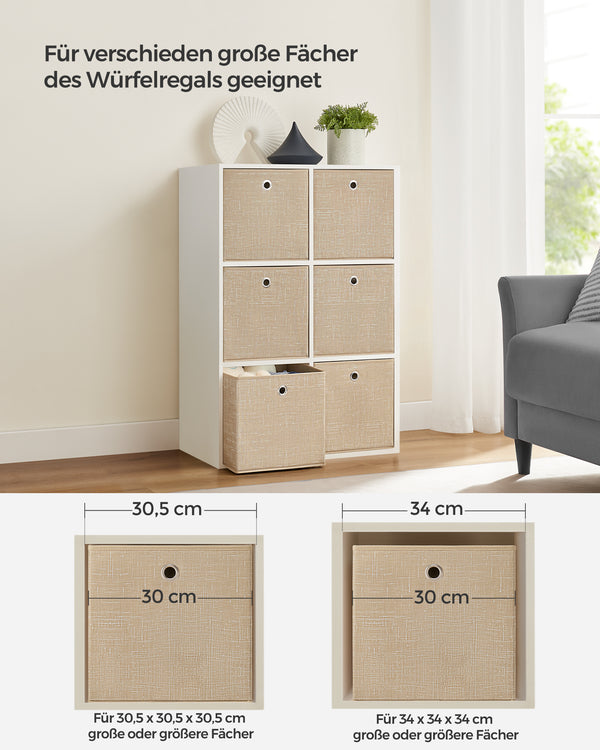 Elin opbevaringskasser | 6 stk. - Beige