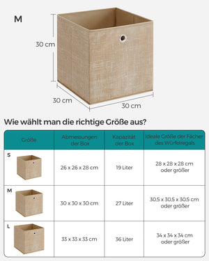 Elin opbevaringskasser | 6 stk. - Beige