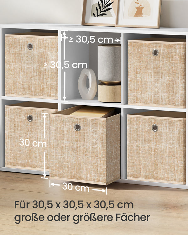 Elin opbevaringskasser | 6 stk. - Beige