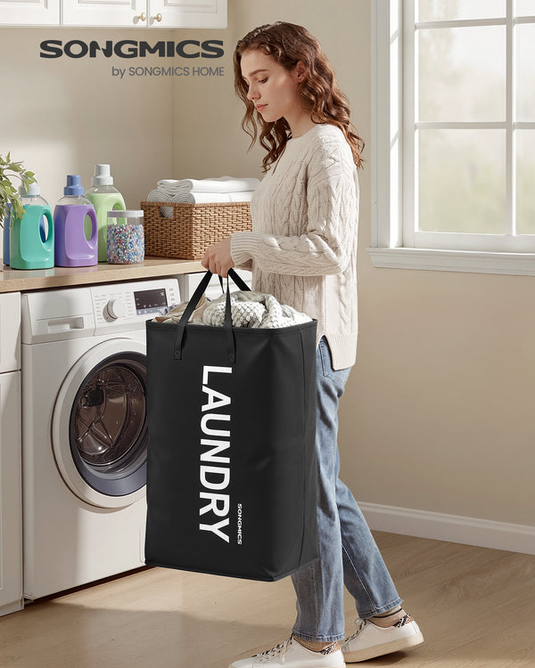 Ronja vasketøjskurv | 80 L - Sort