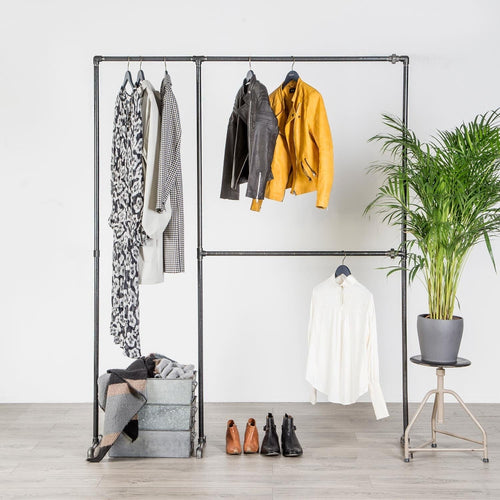 RAW58 Alma tøjstativ i sort Tøjstativ RAW58 215x116 cm Sort #farve_sort