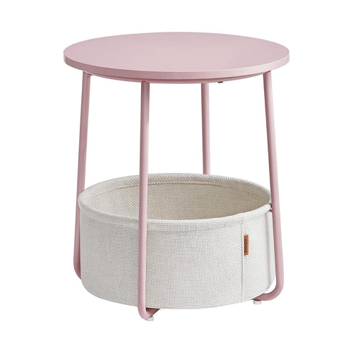 William senge- og sidebord - Lyserød/hvid kurv