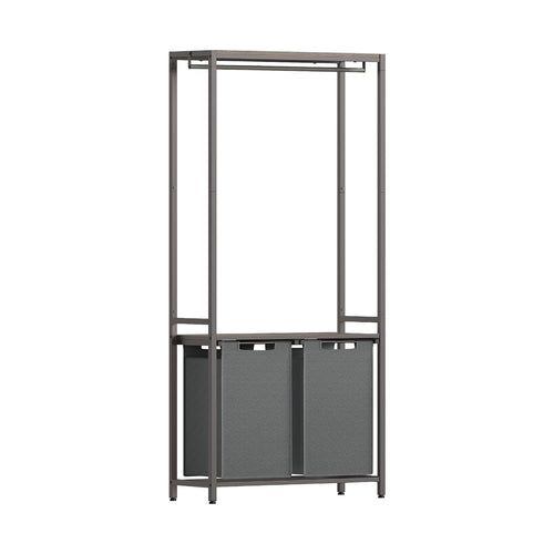 Hanne tøjstativ med vasketøjskurve - Grå