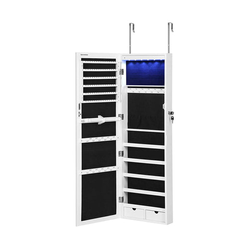 Linda smykkeskab - Hvid/sort