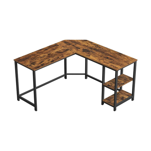 Phillip hjørneskrivebord - Rustik brun