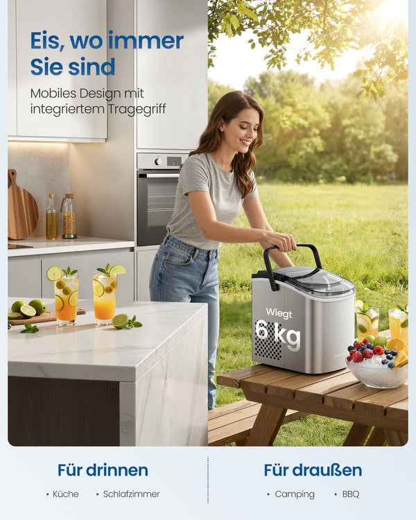 Elin isterningemaskine - Sølv/grå
