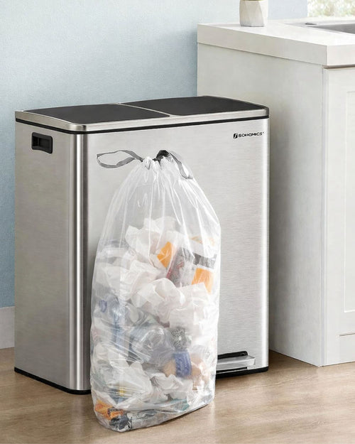 Skraldeposer med snøreluk - 30 L - hvid - 45 poser Skraldeposer Songmics