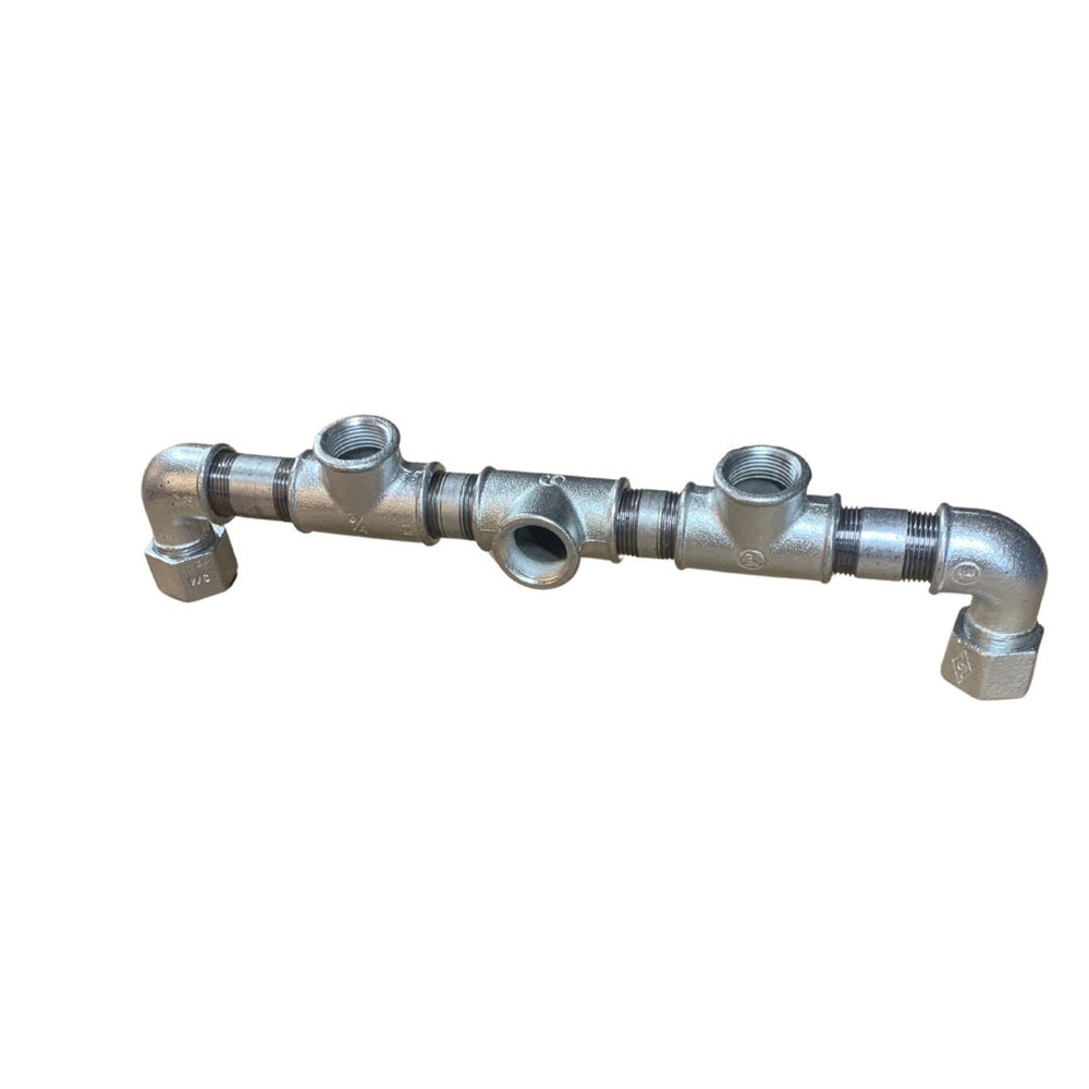 Galvaniseret stativfod m. skoreol 3/4" RAW58 Rør og fittings 3/4 RAW58 Sølv 