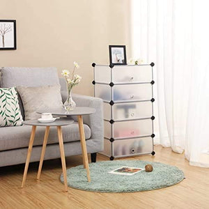 Shoe Rack Organizer 10 Tiers Plastic Closet Storage Shelf 48 x 36 x 173 cm (W x D x H) White Semitransparent LPC10W RAW58.dk