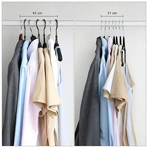 Velvet Hangers, 20 Pack, Ultra Thin Space Saving Non-Slip Coat Hangers with Tie Organizer, 360 Degree Swivel Hook, Black CRF20B Vasagle 