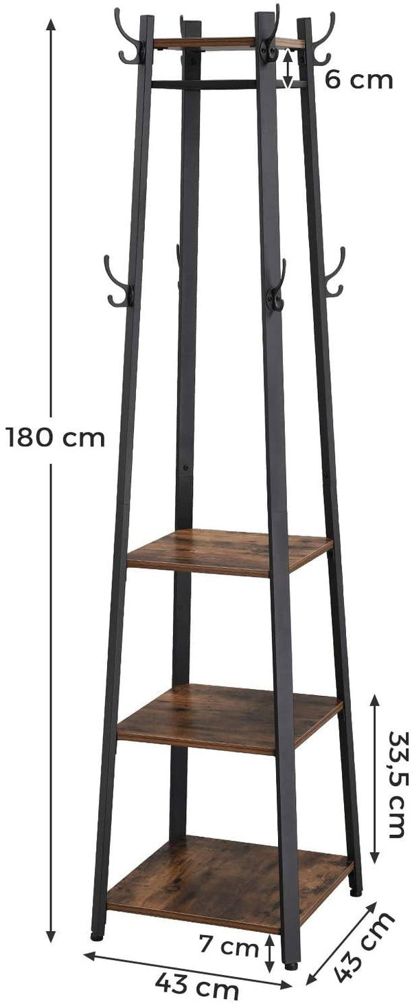 Coat Stand with 3 Shelves RAW58.dk