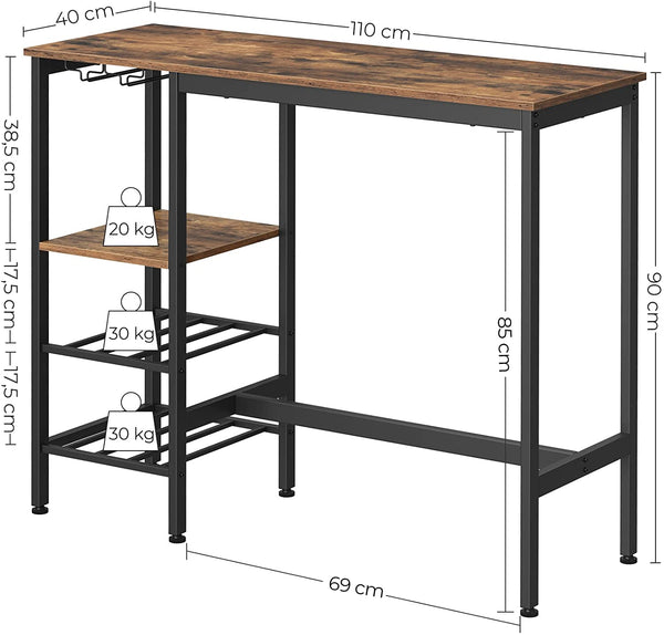 High Table, Dining Table, Bar Table, with Wine RAW58.dk 