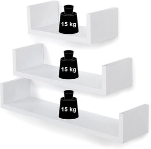 Væghylde, 3 hylder, hvid Væghylder Vasagle 