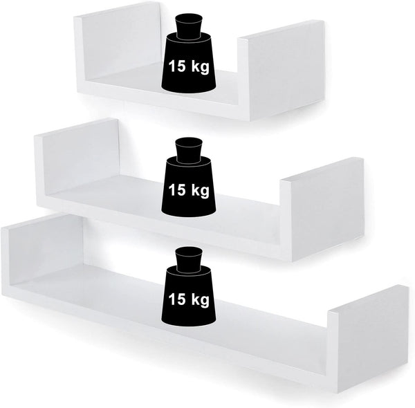 Væghylde, 3 hylder, hvid Væghylder Vasagle 