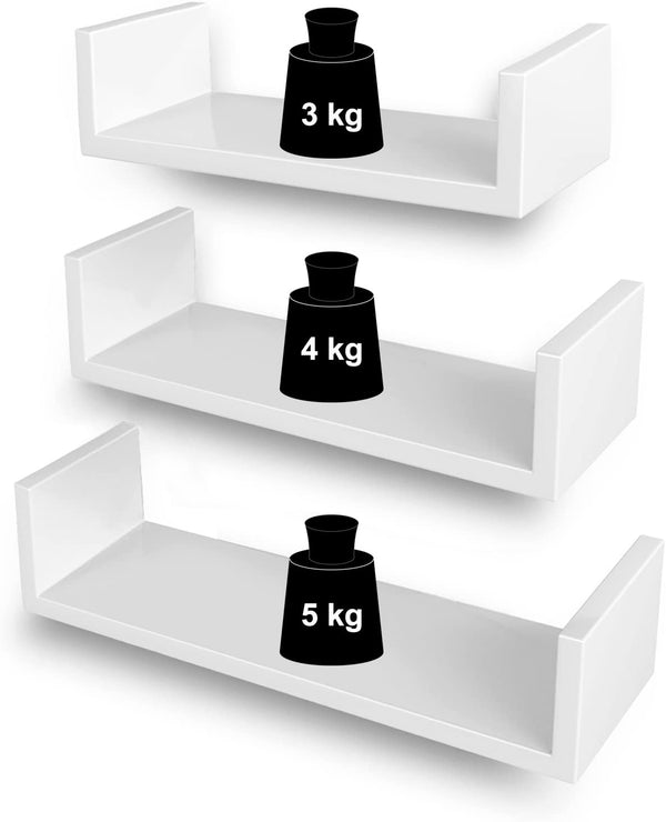 Væghylde, 3 hylder, hvid Væghylder Vasagle 