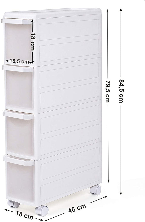 Rullevogn, 18 x 46 x 84,5 cm Rullevogn Vasagle 