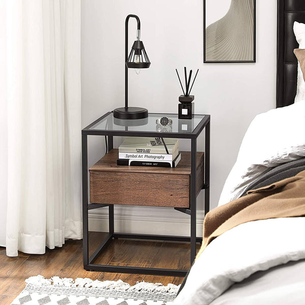 Glass table with drawer RAW58.dk