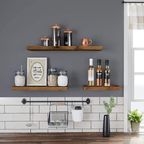 Isabella væghylde - Rustik brun