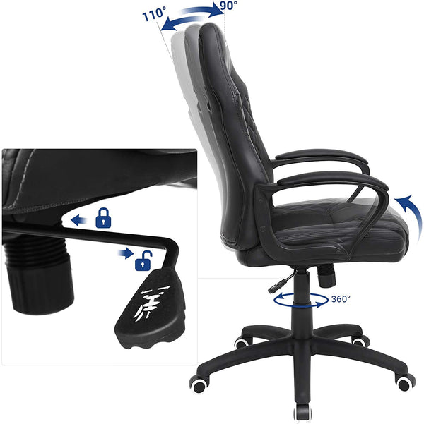 Kontorstol, med vippefunktion Gaming stol Vasagle 