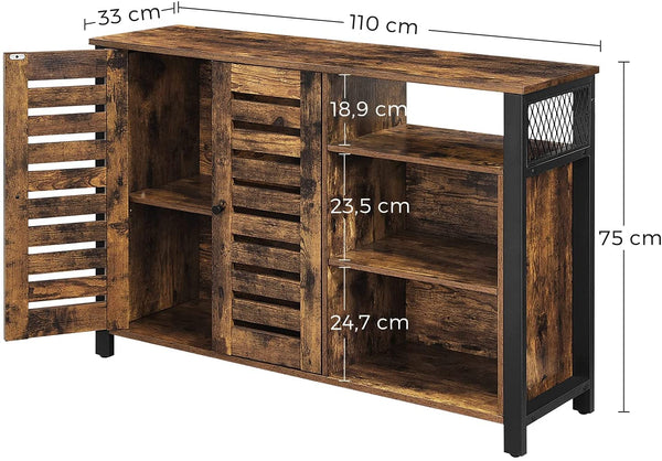 Storage Cabinet, Sideboard with 2 Doors, Adjustable RAW58.dk 