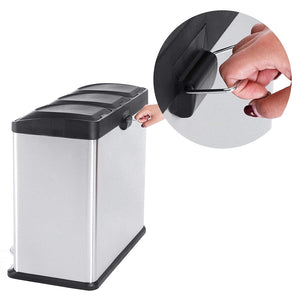 Large Geruchsdichter Waste Bin Waste Bin Rubbish Sorting System 54 L with Inner Stainless Steel Pedal Bin LTB54L RAW58.dk